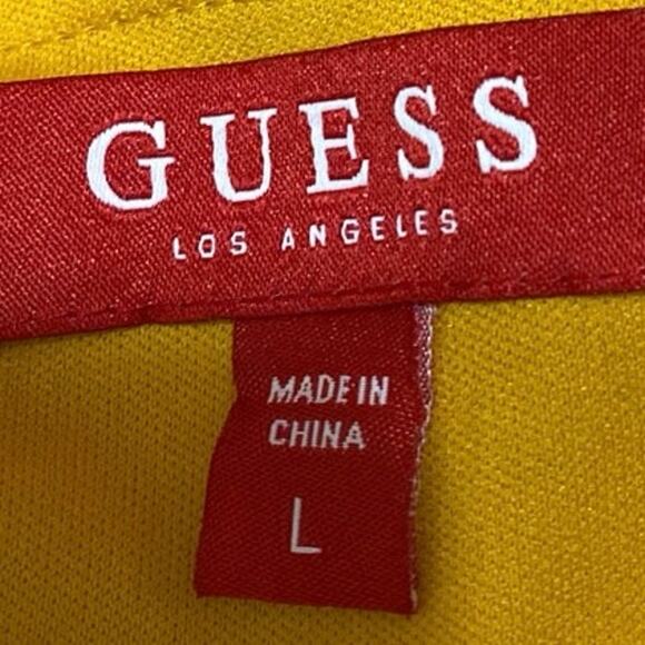 Guess Yellow Floral Sleeveless Cami Camisole Tank Skort Skirt Romper Shorts L - Picture 6 of 7